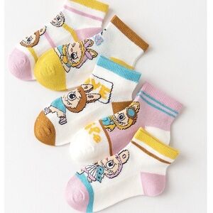 5 Pairs Cute Labubu Socks for Kids age 4-10. Cartoon Bunny Socks Set Gift